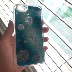 Galaxy glitter phone case
